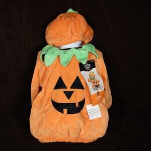 Halloween Jack-0 Lantern Costume Sz 12-18M Pullover Padded Shirt and Beanie Hat